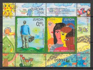 sellos tema Europa Montenegro 2006
