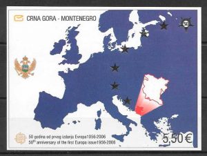 sellos tema Europa Montenegro 2006