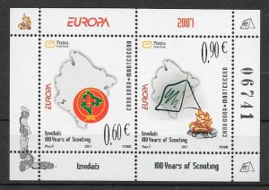 sellos tema europa Montenegro 2007