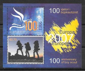 colección sellos tema Europa Kosovo 2007