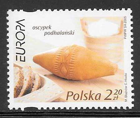 sellos tema Europa Polonia 2005