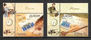 filatelia colección tema Europa Serbia 2008