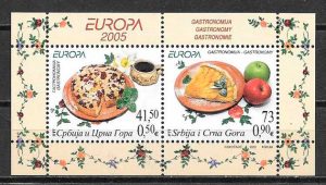 filatelia tema Europa Serbia y Montenegro 2004