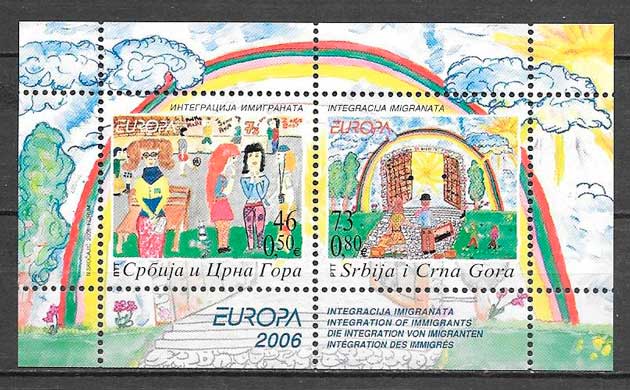 colección sellos Serbia y Montenegro 2006 tema Europa