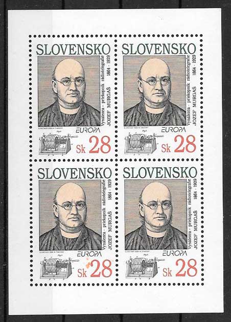 colección sellos tema Europa Eslovaquia 1994