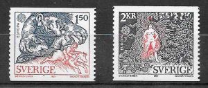 sellos tema Europa Suecia 1981