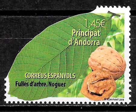 coleccion sellos frutas Andorra Espanola 208