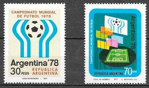 filatelia colección futbol Argentina 1977