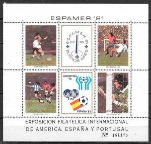 colección sellos futbol Argentina 1981