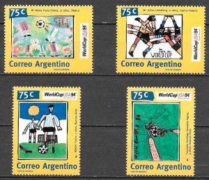 filatelia futbol Argentina 1994