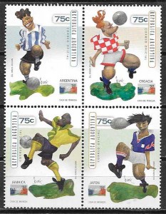 filatelia futbol Argentina 1998