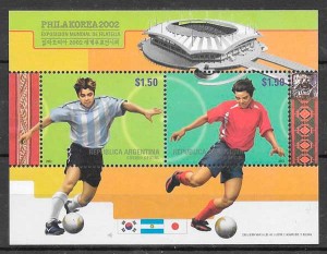 colección sellos futbol Argentina 2002