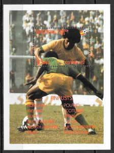 colección sellos fútbol Bhutan 1982