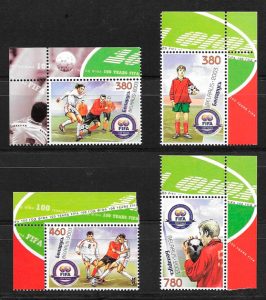 filatelia colección fútbol Bielorrusia 2003