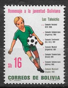 sellos colección futbol Bolivia 1982