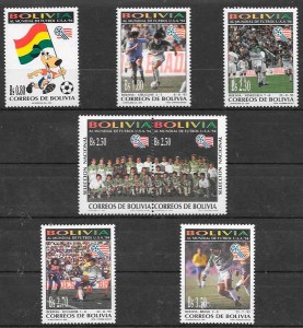 filatelia futbol 1994 Bolivia