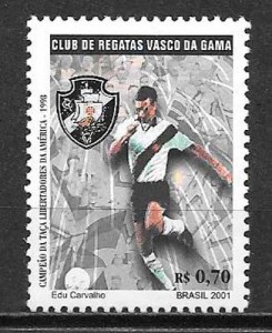 filatelia fútbol Brasil 2001