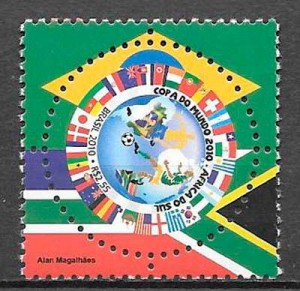 colección sellos fútbol Brasil 2010