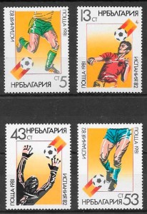 sellos fútbol Bulgaria 1981