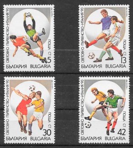 sellos fútbol Bulgaria 1989