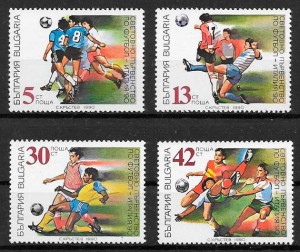 sellos fútbol Bulgaria 1990