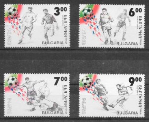 filatelia colección fútbol Bulgaria 1994