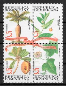 colección sellos frutas Dominicana 1999