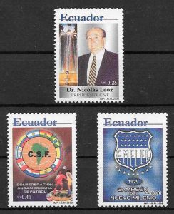 colección sellos fútbol Ecuador