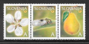 filatelia frutas Eslovenia 2004