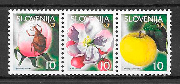 filatelia fruta Eslovenia 2005