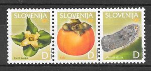 filatelia colección frutas Eslovenia 2006