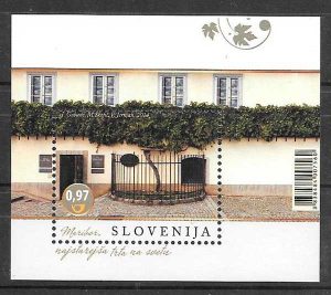 filatelia colección frutas y verduras Eslovenia 2014