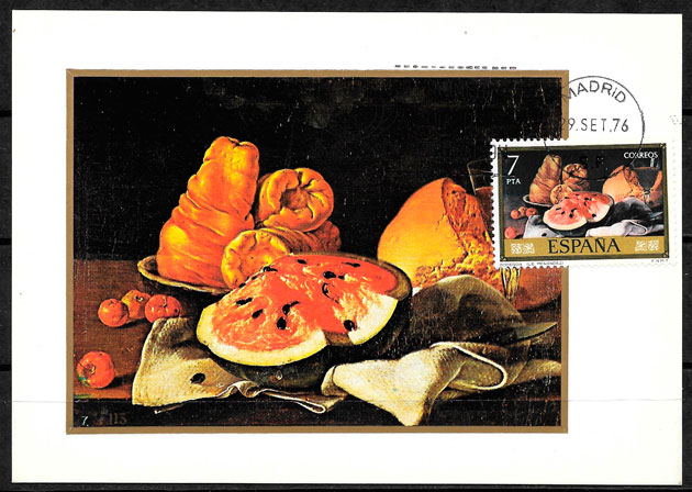 coleccion sellos frutas Espana 1976