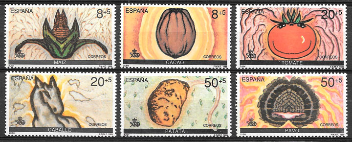 filatelia frutas Espana 1989