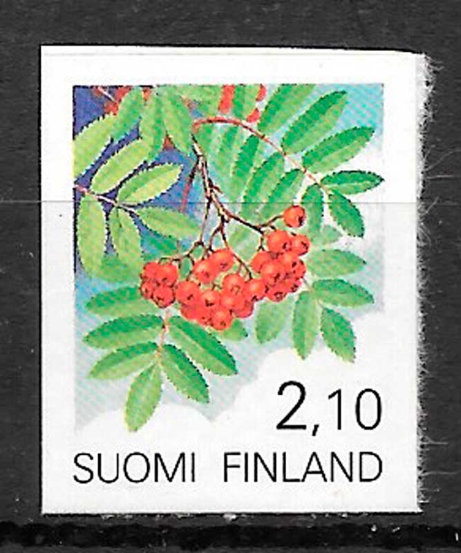 filatelia coleccion frutas Finlandia 1991