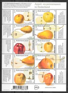 filatelia colección frutas y verduras Holanda 2016