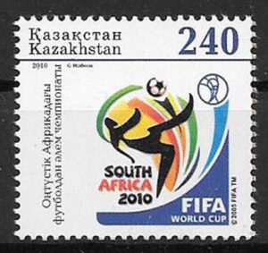 filatelia coleccion futbol Kazastan 2010