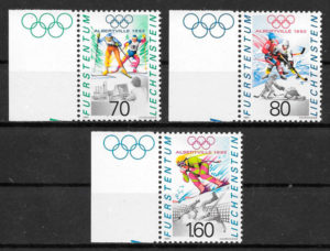 sellos deporte Liechtenstein 1991