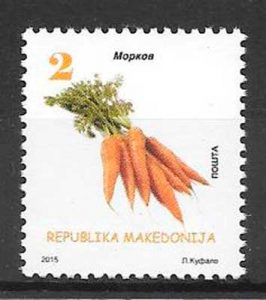 colección sellos frutas y verduras Macedonia 2015