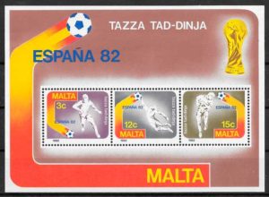 sellos futbol Malta 1982