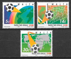 filatelia futbol Malta 1994