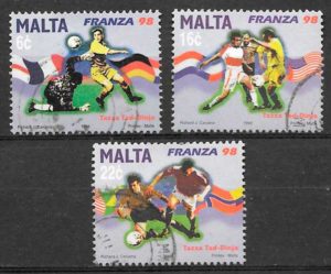 filatelia coleccion futbol Malta 1998
