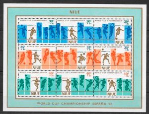filatelia fútbol Niue 1981