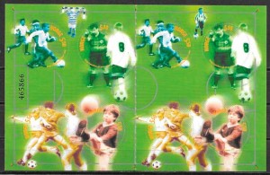 colección sellos fútbol Noruega 2002