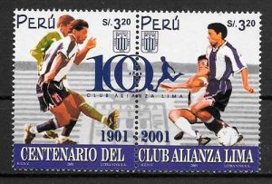 filatelia fútbol Perú 2001