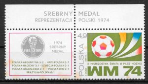 sellos futbol Polonia 1974