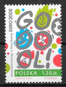 sellos futbol Polonia 2008