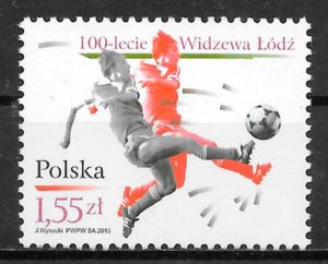 coleccion sellos futbol Polonia 2010