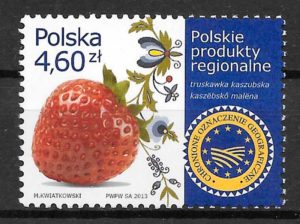 filatelia coleccion frutas Polonia 2013