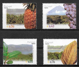 sellos frutas Portugal Azores